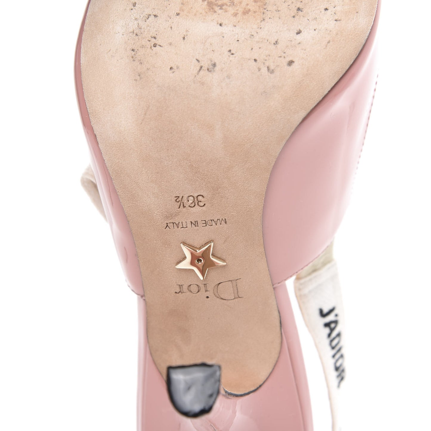 Patent Ribbon J'Adior Slingback 100mm Pumps 36.5 Pink