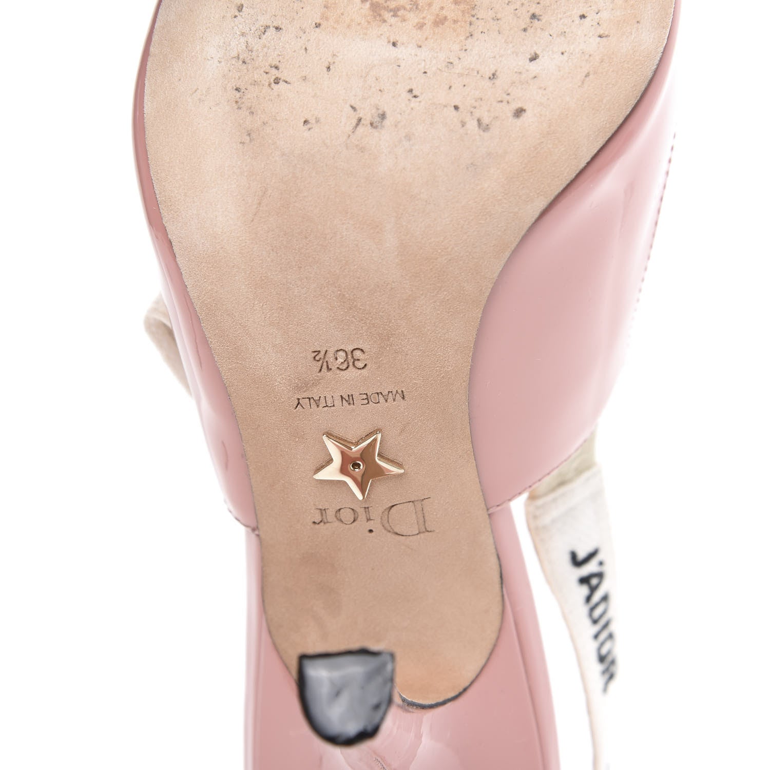 Christian Dior Patent Ribbon J'Adior Slingback 100mm Pumps 36.5 Pink 6 of 10