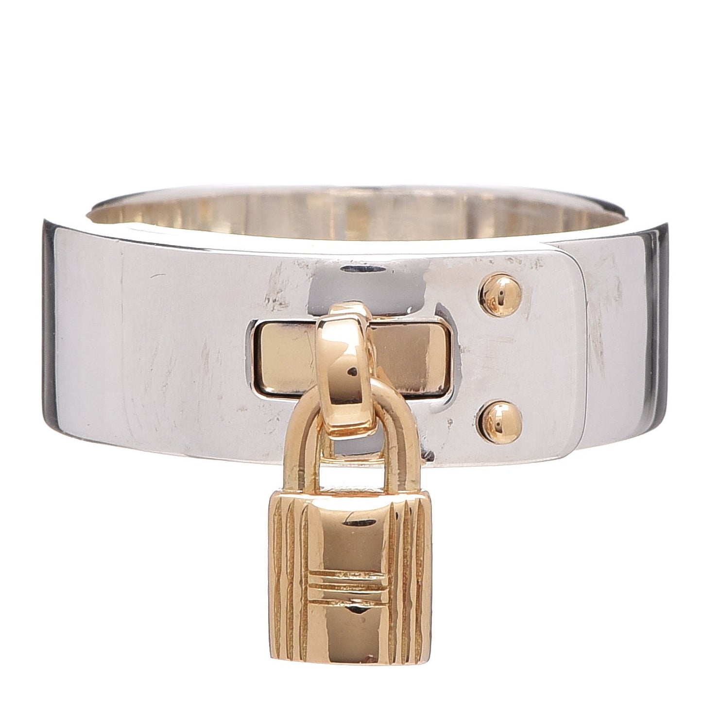Sterling Silver 18K Yellow Gold Kelly Cadena Ring 54 6.25
