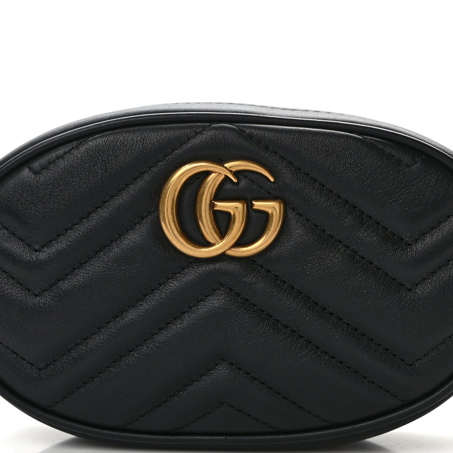 Calfskin Matelasse GG Marmont Belt Bag 85 34 Black