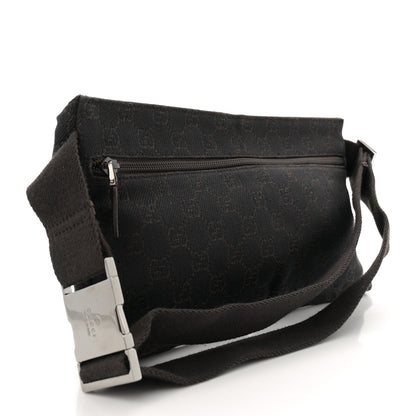 Gucci GG Denim Monogram Double Pocket Belt Bag Brown 3 of 10