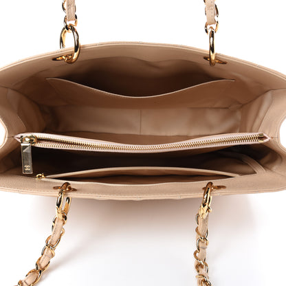Chanel Caviar Quilted Grand Shopping Tote GST Beige 5 of 12