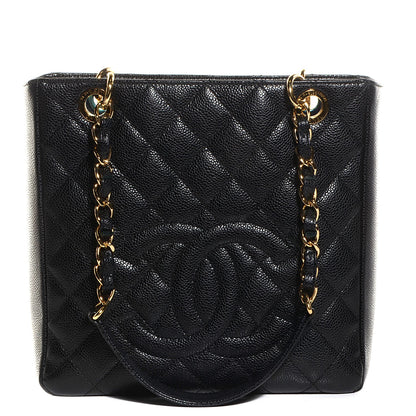 Chanel Caviar Quilted Petit Shopping Tote PST Black 1 of 8