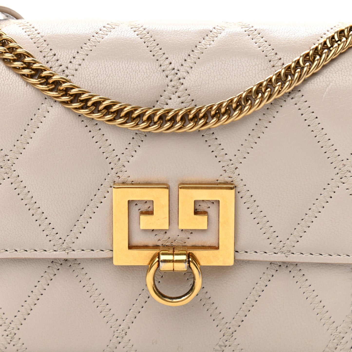 Goatskin Quilted GV3 Mini Pocket Convertible Bag Natural