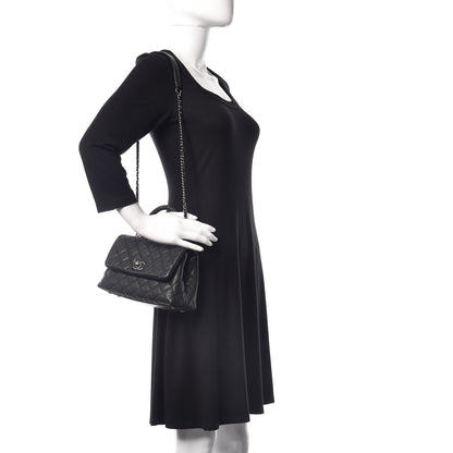 Chanel Caviar Lizard Quilted Mini Coco Handle Flap Black 2 of 9