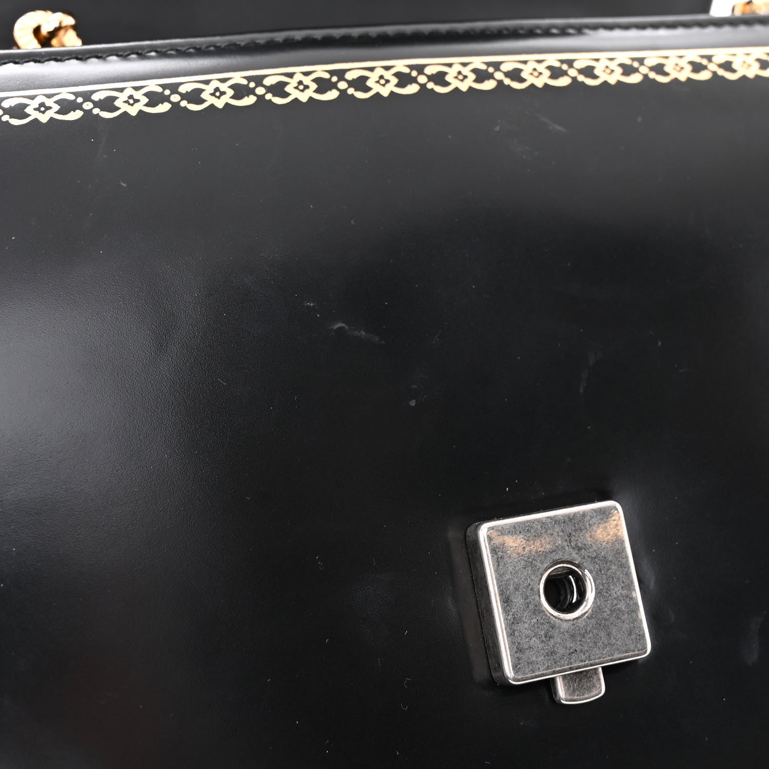 Gucci Calfskin Bamboo Medium Thiara Top Handle Bag Black 13 of 14