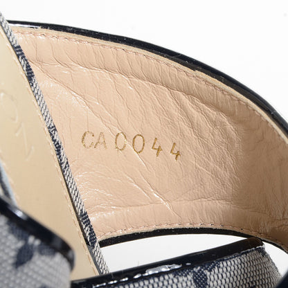 Louis Vuitton Mini Monogram Ibiza Open Toe Mules 37 Blue Nuit 8 of 8