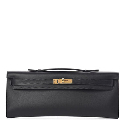 Hermes Swift Kelly Cut Clutch Pochette Black 1 of 8