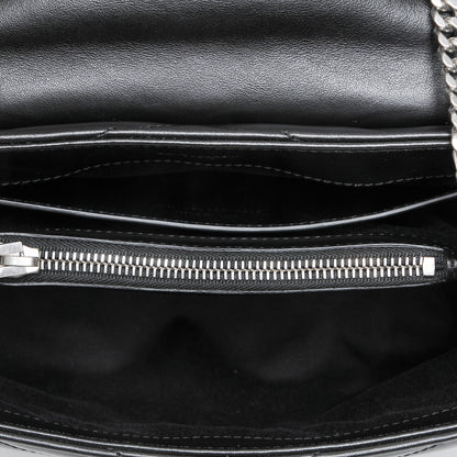 Saint Laurent Calfskin Y Quilted Monogram Small Loulou Chain Satchel Black 5 of 7