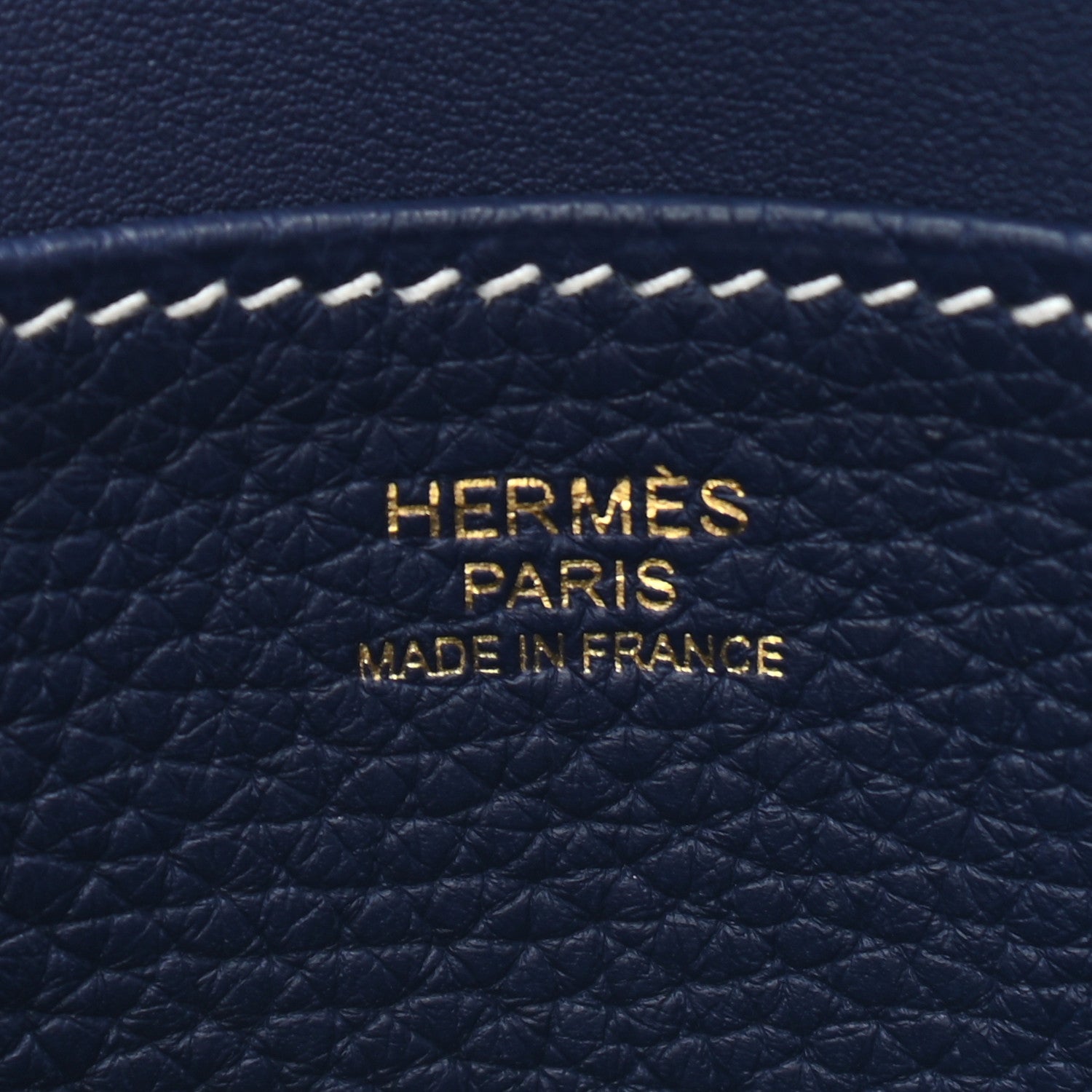 Hermes Taurillon Clemence Halzan 31 GM Bleu Encre 7 of 11
