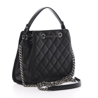 Chanel Caviar Quilted Small CC Bucket Bag Black 3 of 11