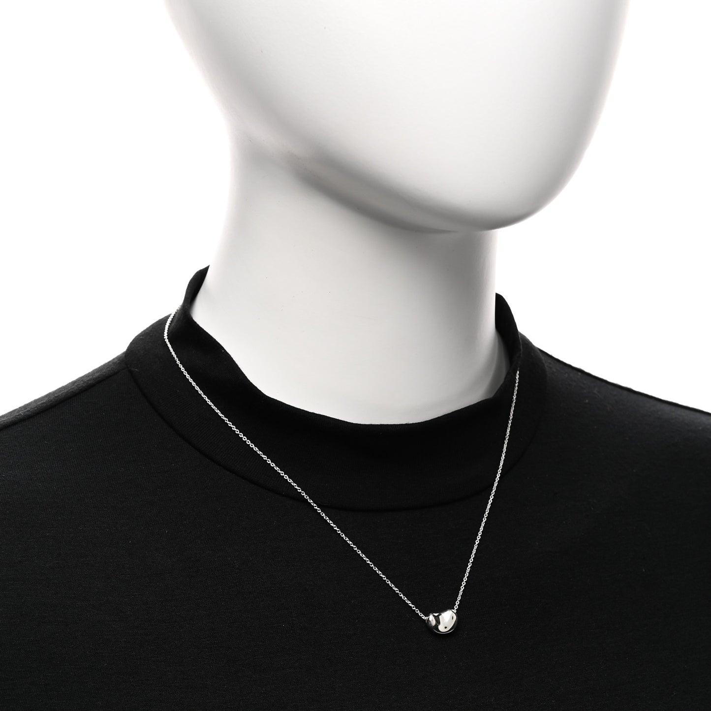 Sterling Silver 11mm Elsa Peretti Bean Pendant Necklace