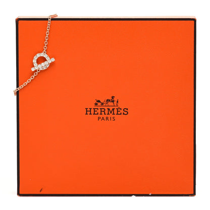 Hermes 18K Rose Gold Diamond Finesse Bracelet XS 6 of 6