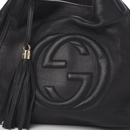 Gucci Pebbled Calfskin Medium Soho Shoulder Bag Black 12 of 12