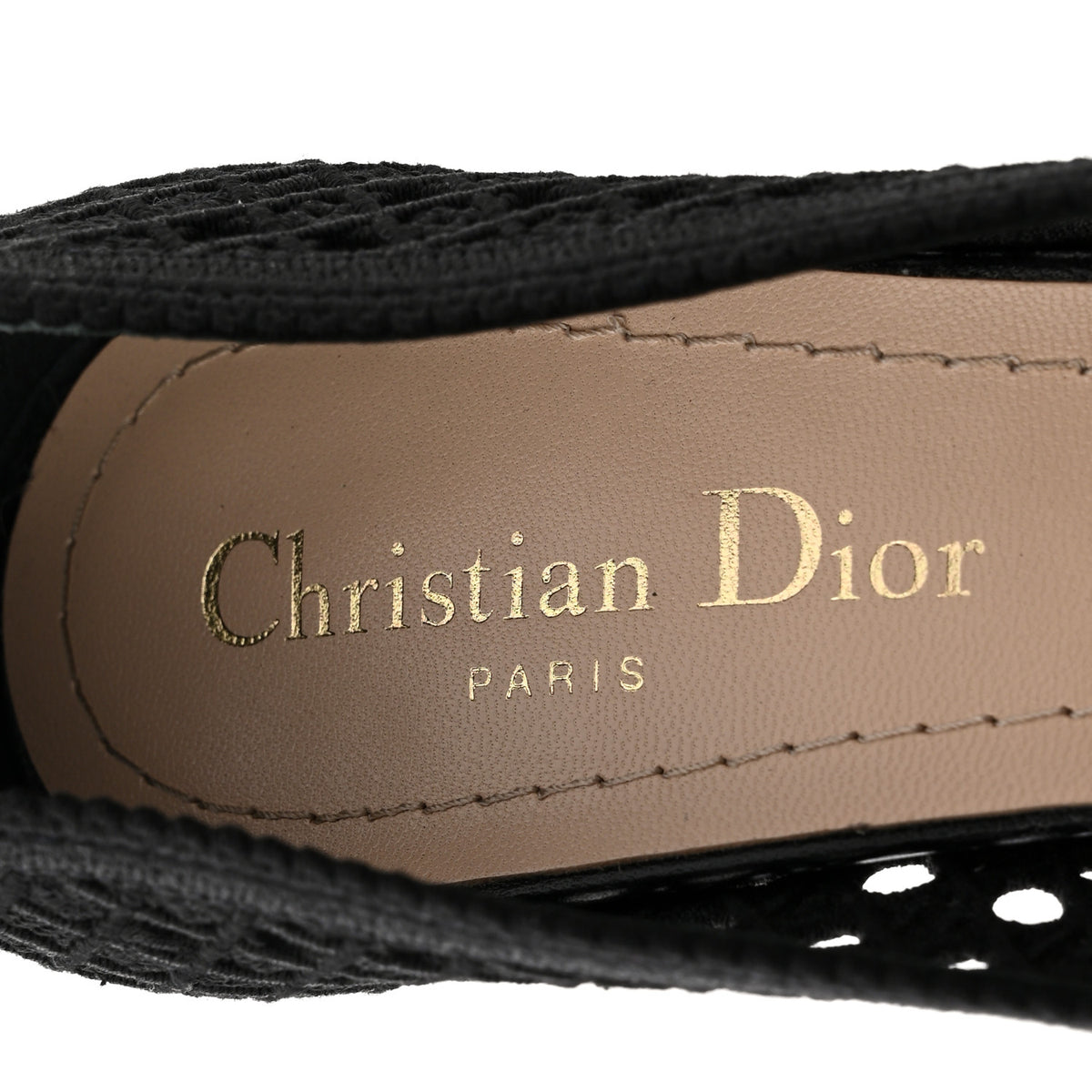 Christian Dior Mesh Cotton Cannage Dior Capture 100mm Pumps 36 Black 8 of 10