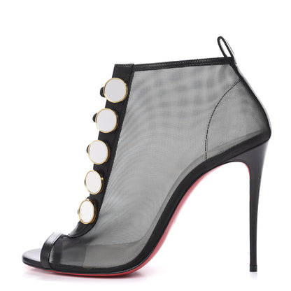Christian Louboutin Mesh Nappa Marikate 100 Ankle Boots 39 Black 1 of 7