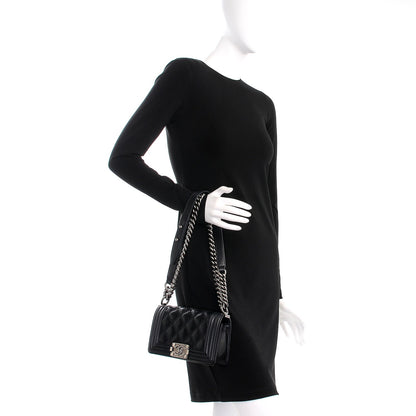 Chanel Calfskin Double Stitch Small Boy Flap Black 3 of 10