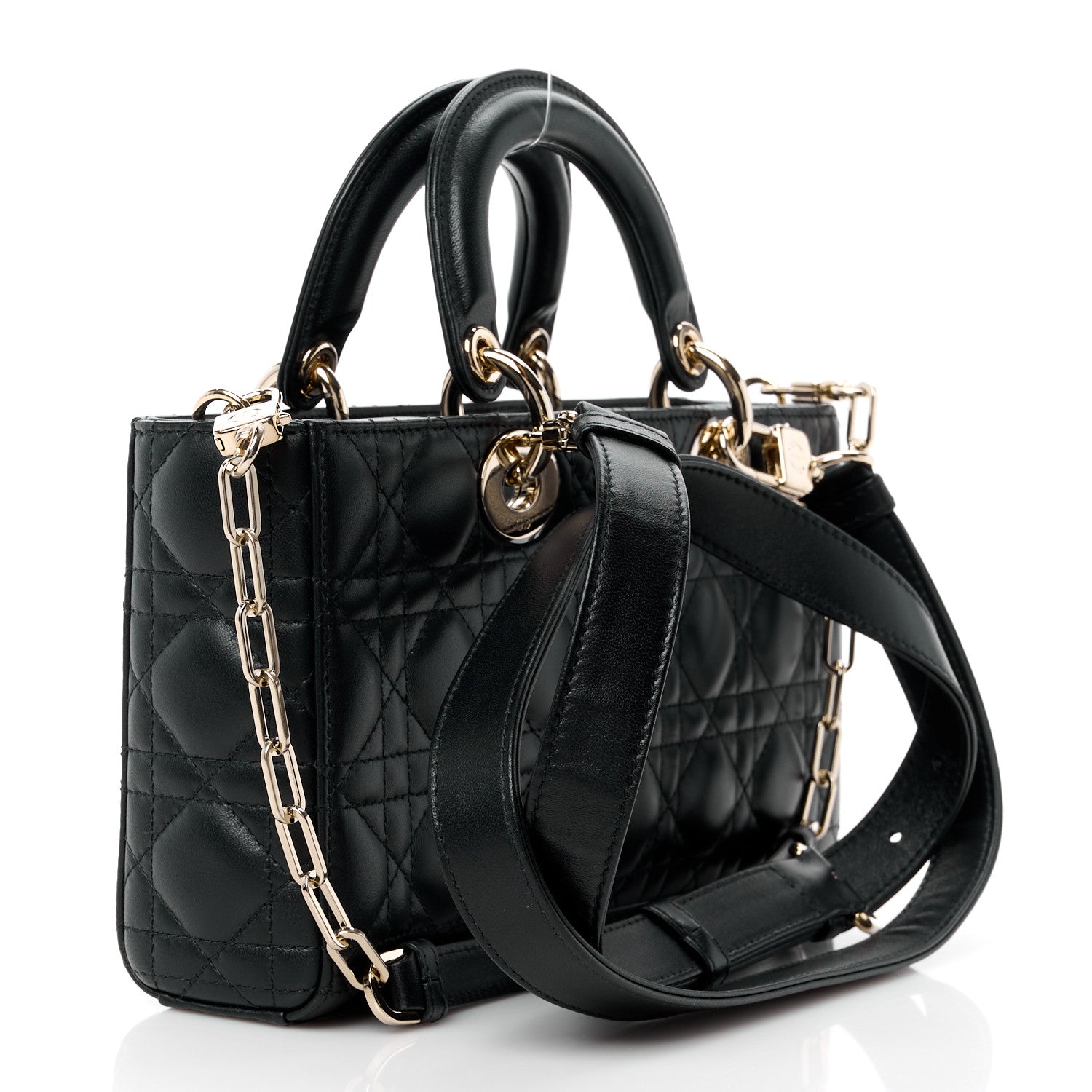 Christian Dior Lambskin Cannage Medium Lady D-Joy Black 3 of 10