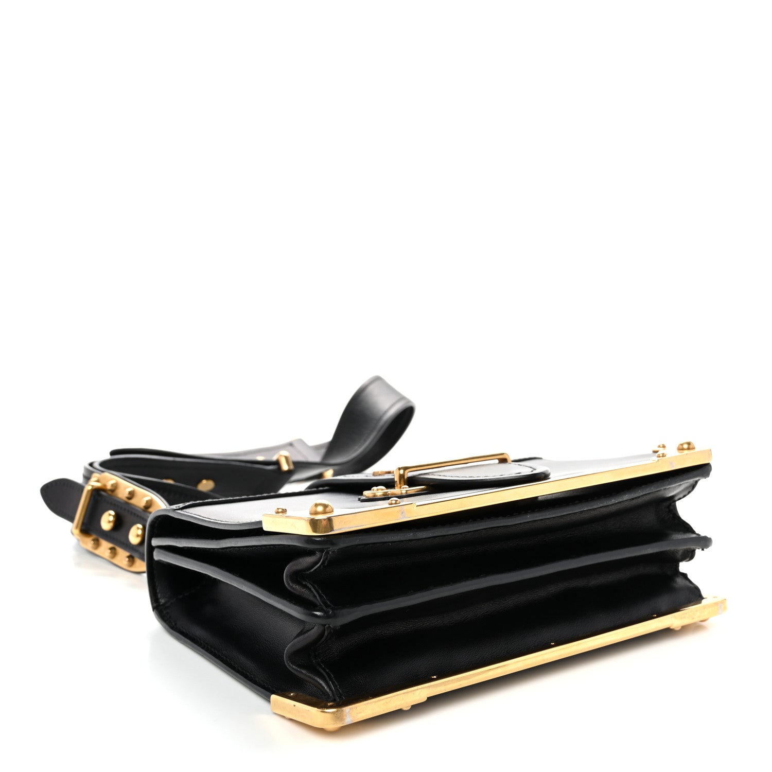 Prada City Calf Saffiano Cahier Bag Black 4 of 9