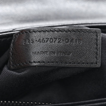Saint Laurent Calfskin Y Quilted Monogram Monochrome Toy Loulou Crossbody Bag Black 7 of 11