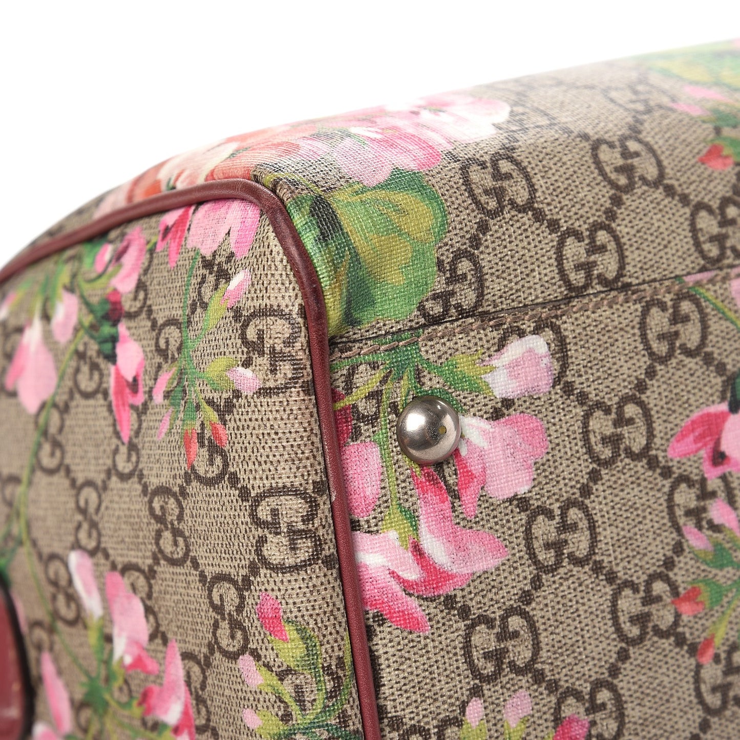 GG Supreme Monogram Blooms Medium Boston Beige Multicolor Dry Rose