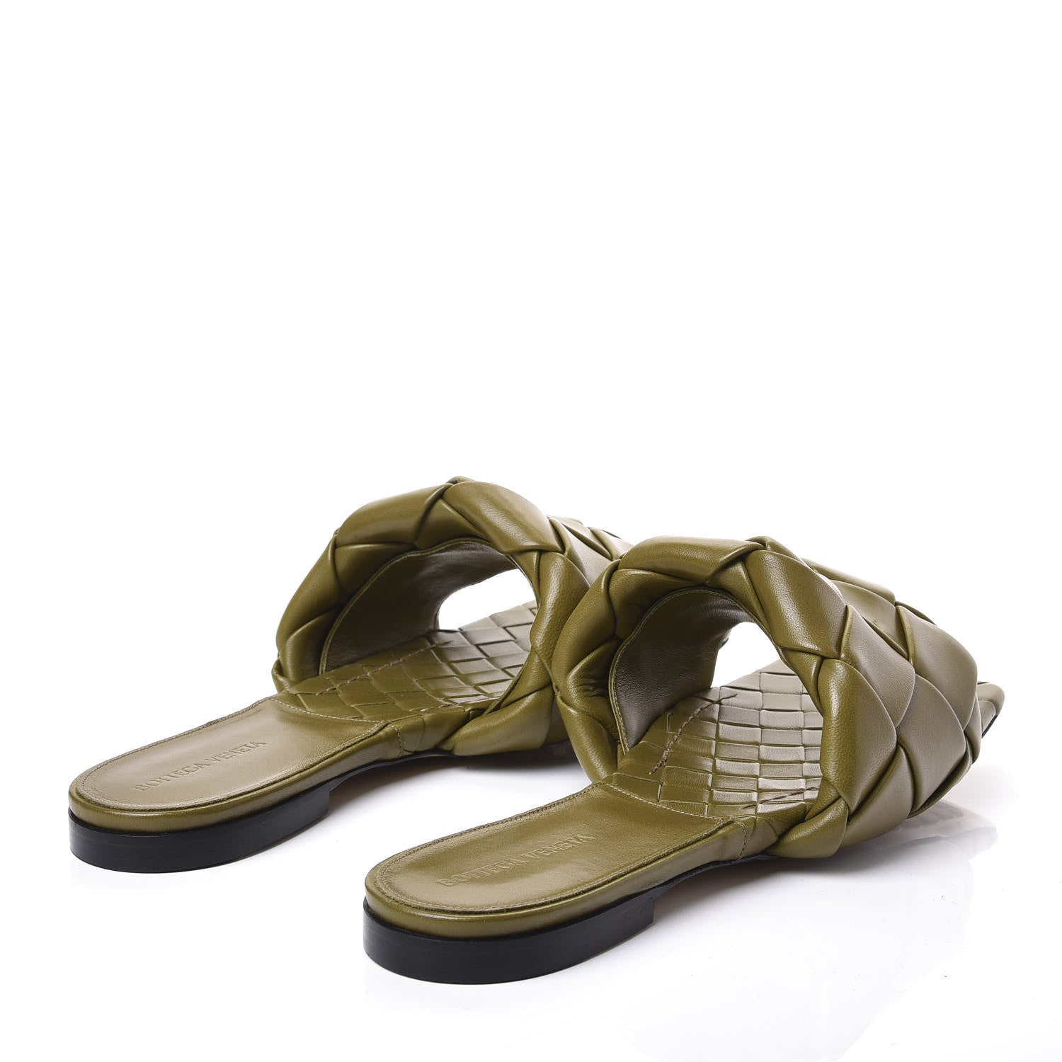 Bottega Veneta Nappa Maxi Intrecciato Lido Flat Sandals 41 Mud 4 of 10