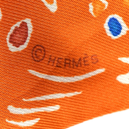 Hermes Silk Isola Di Primavera Twilly Potiron 4 of 4