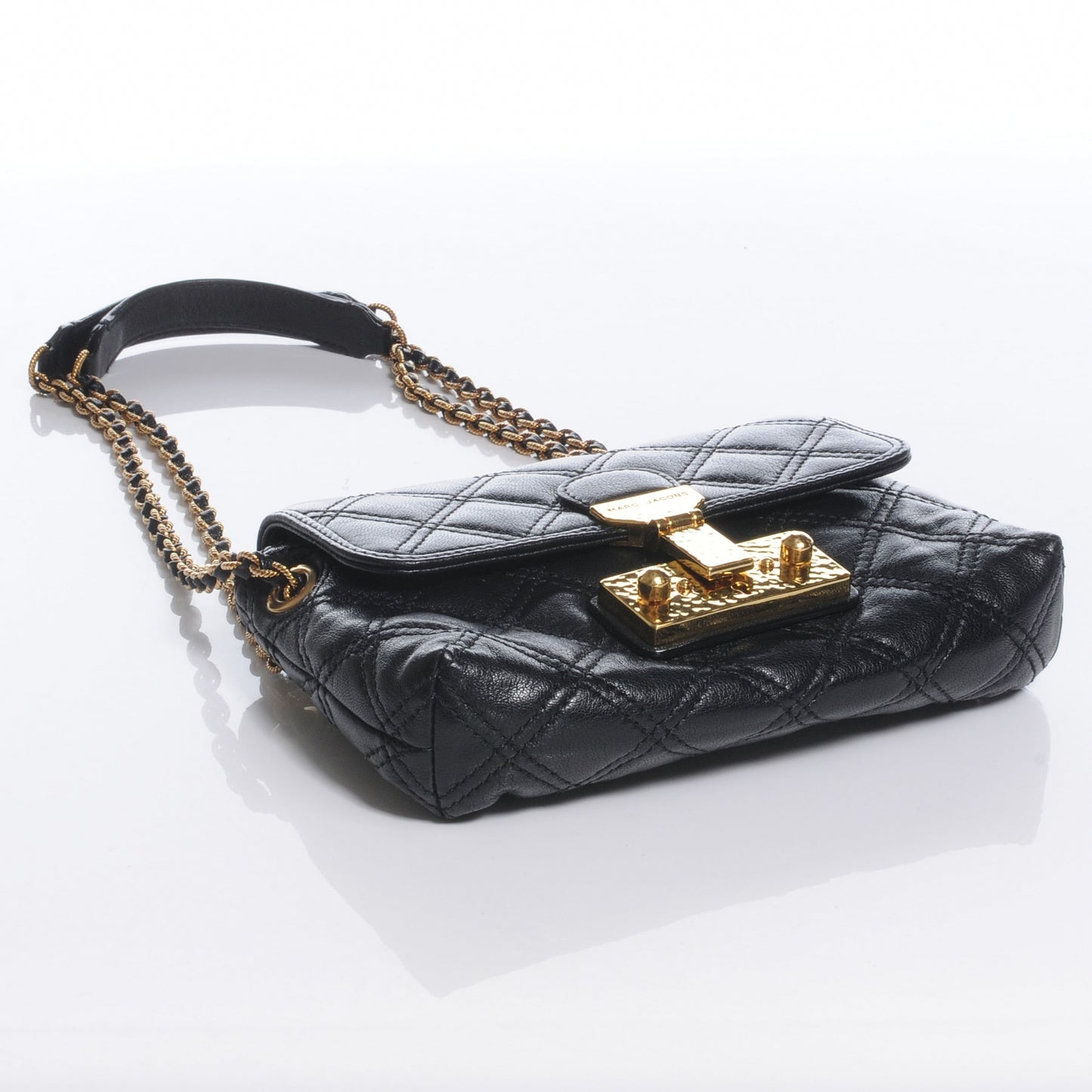Leather Baroque Single Flap Black
