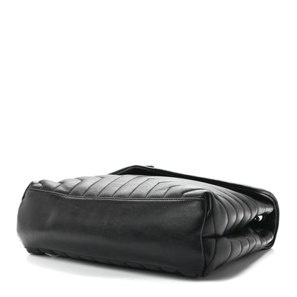 Saint Laurent Calfskin Y Quilted Monogram Monochrome Medium Loulou Chain Satchel Black 9 of 11