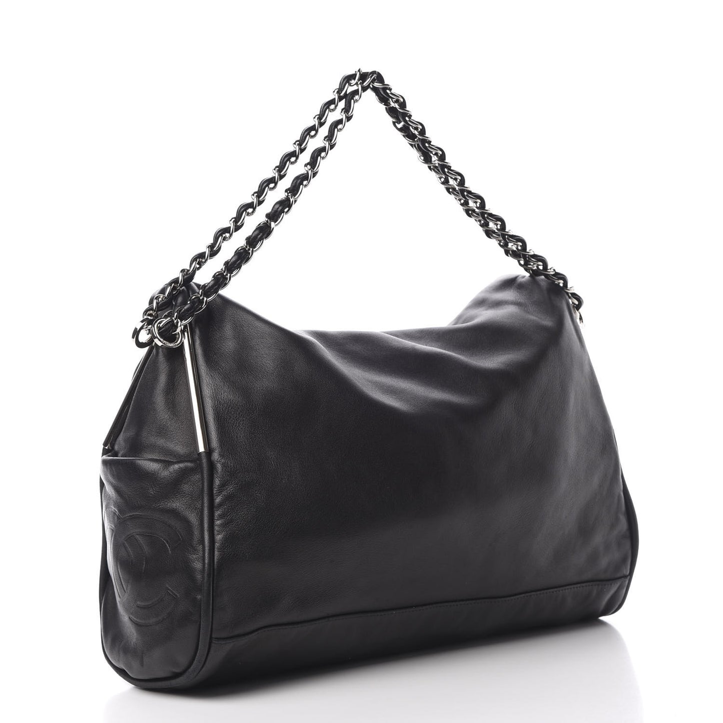 Lambskin Large Ultimate Soft Tote Black