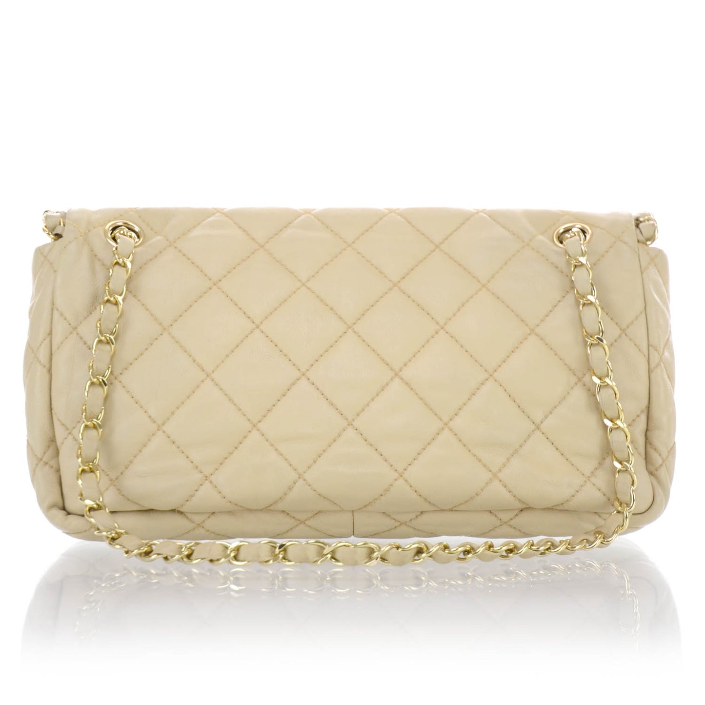 Lambskin Quilted Chain Me Flap Beige