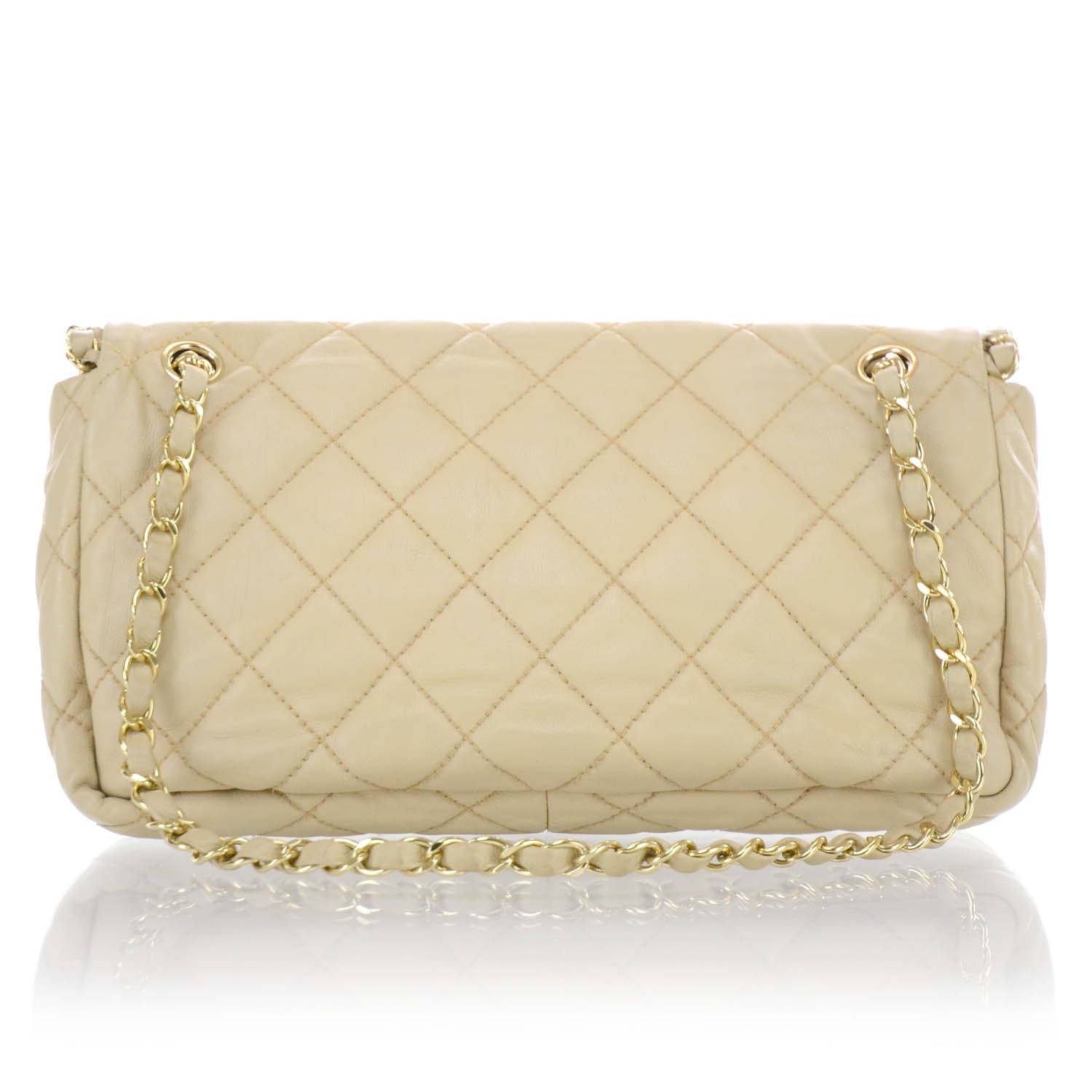 Chanel Lambskin Quilted Chain Me Flap Beige 3 of 11