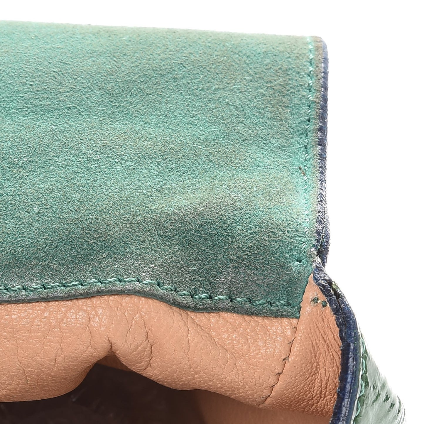 Patent Calfskin Small Elsie Shoulder Bag Green