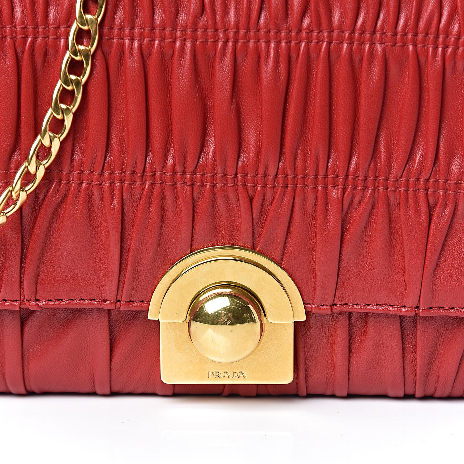 Prada Nappa Gaufre Crossbody Fuoco 13 of 13
