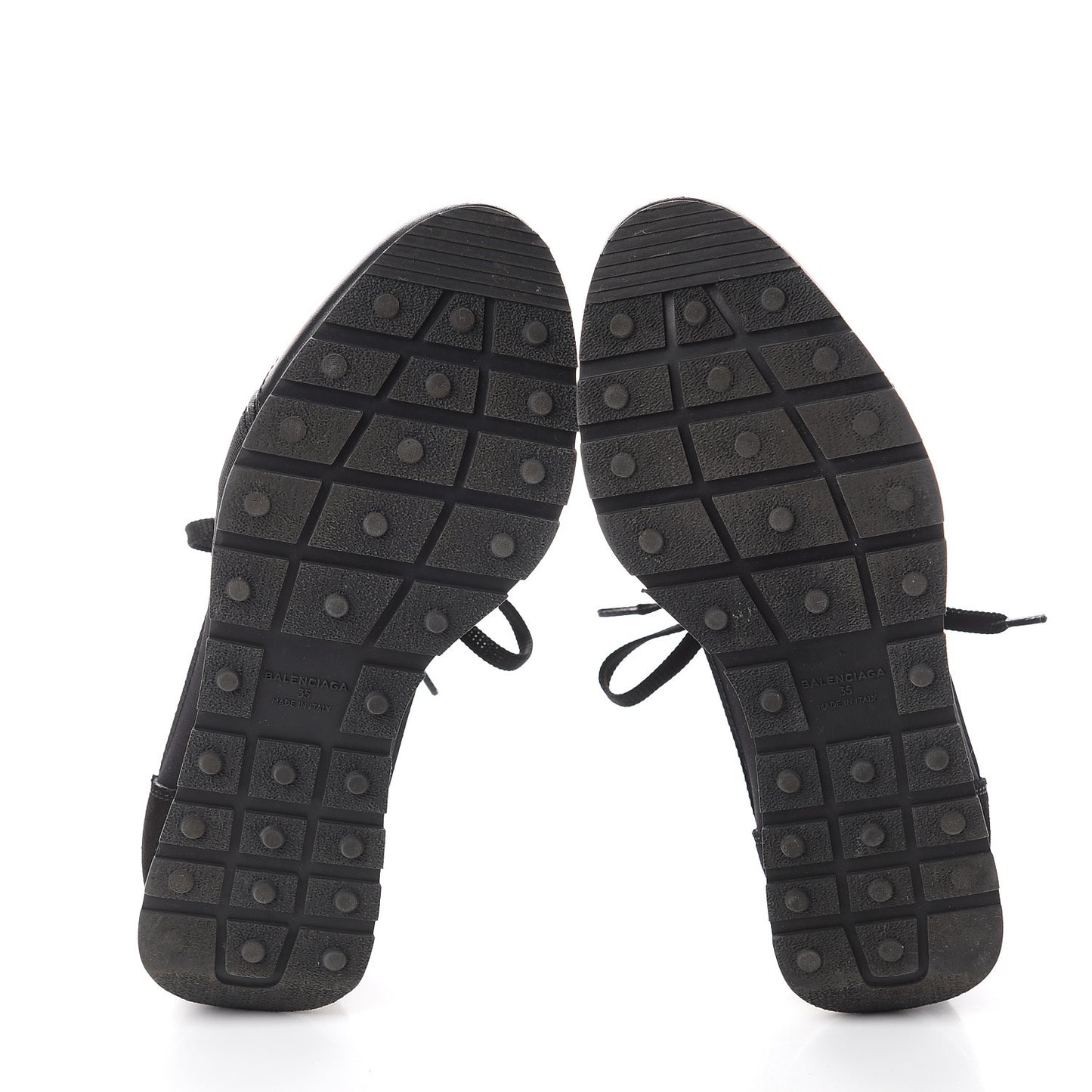 Mesh Calfskin Neoprene Suede Womens Race Runner Sneakers 35 Black