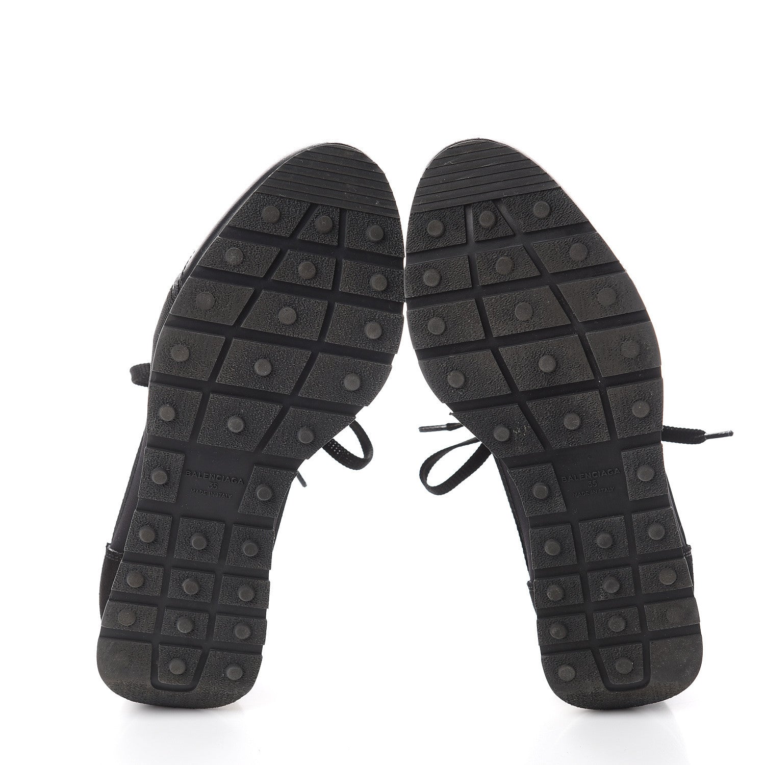 Balenciaga Mesh Calfskin Neoprene Suede Womens Race Runner Sneakers 35 Black 5 of 7