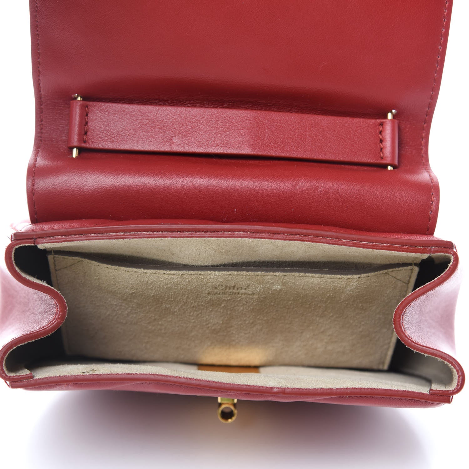 Chloe Calfskin Quilted Mini Drew Bijou Shoulder Bag Dahlia Red 5 of 13