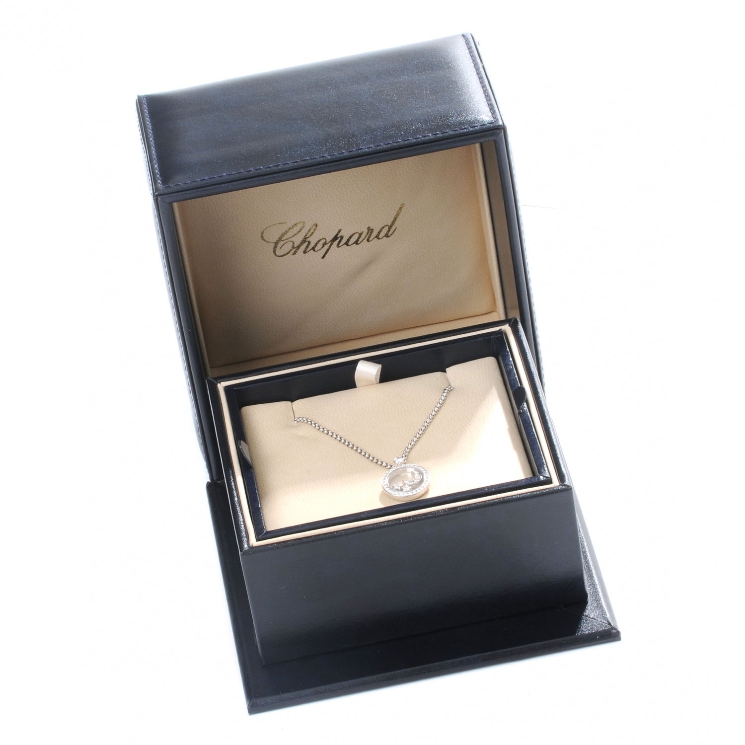 Chopard 18k Diamond Happy Diamonds Stars Moon Necklace 6 of 6