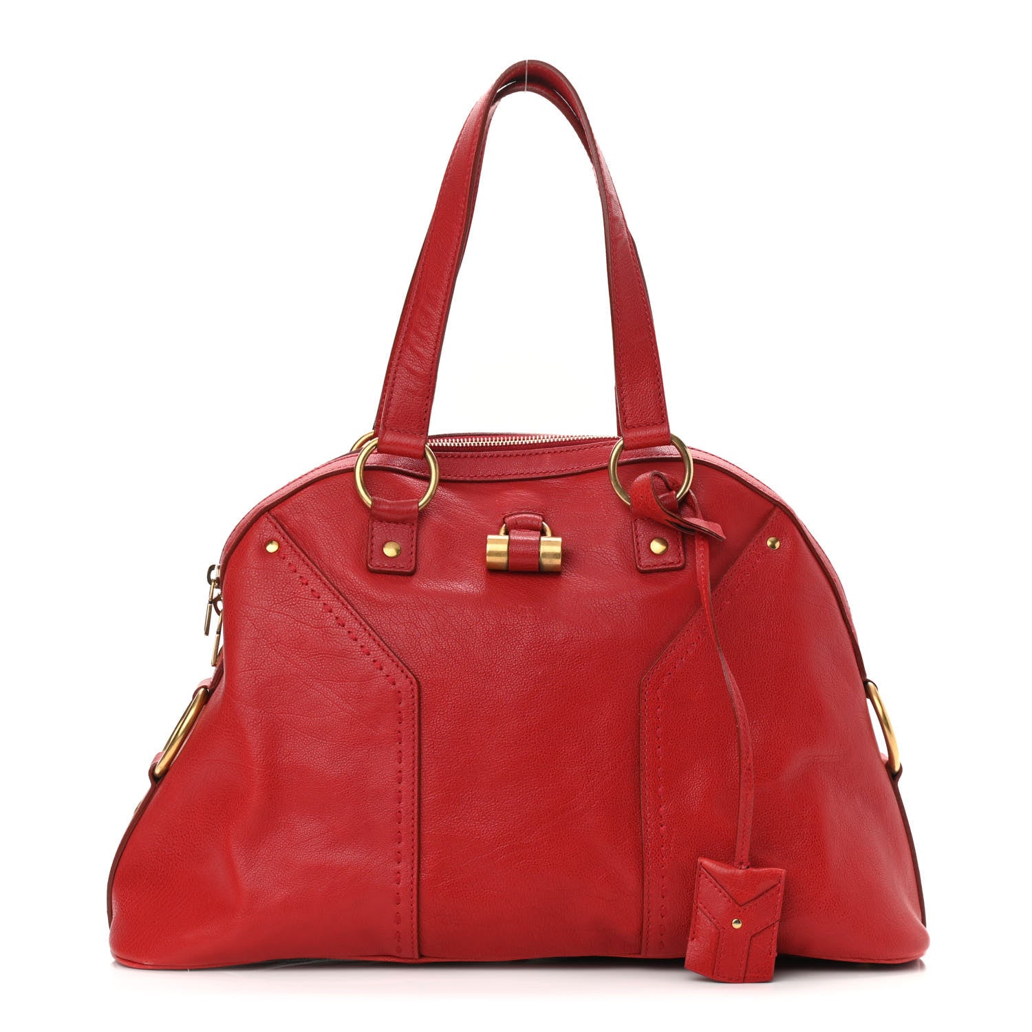 Saint Laurent Calfskin Large Muse Red 1 of 12