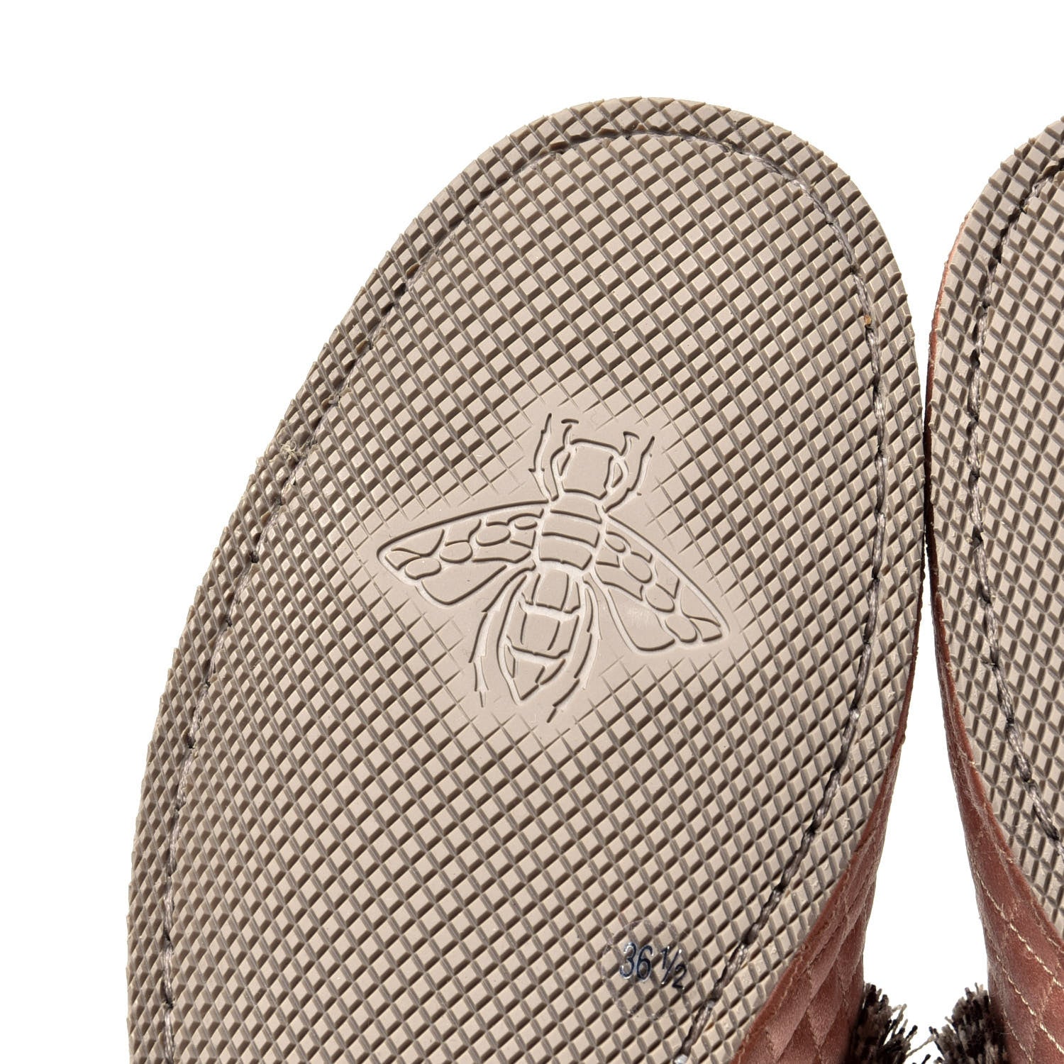 Gucci Satin Quilted Womens Fria Horsebit Loafers 37 Apricot Beige 8 of 11