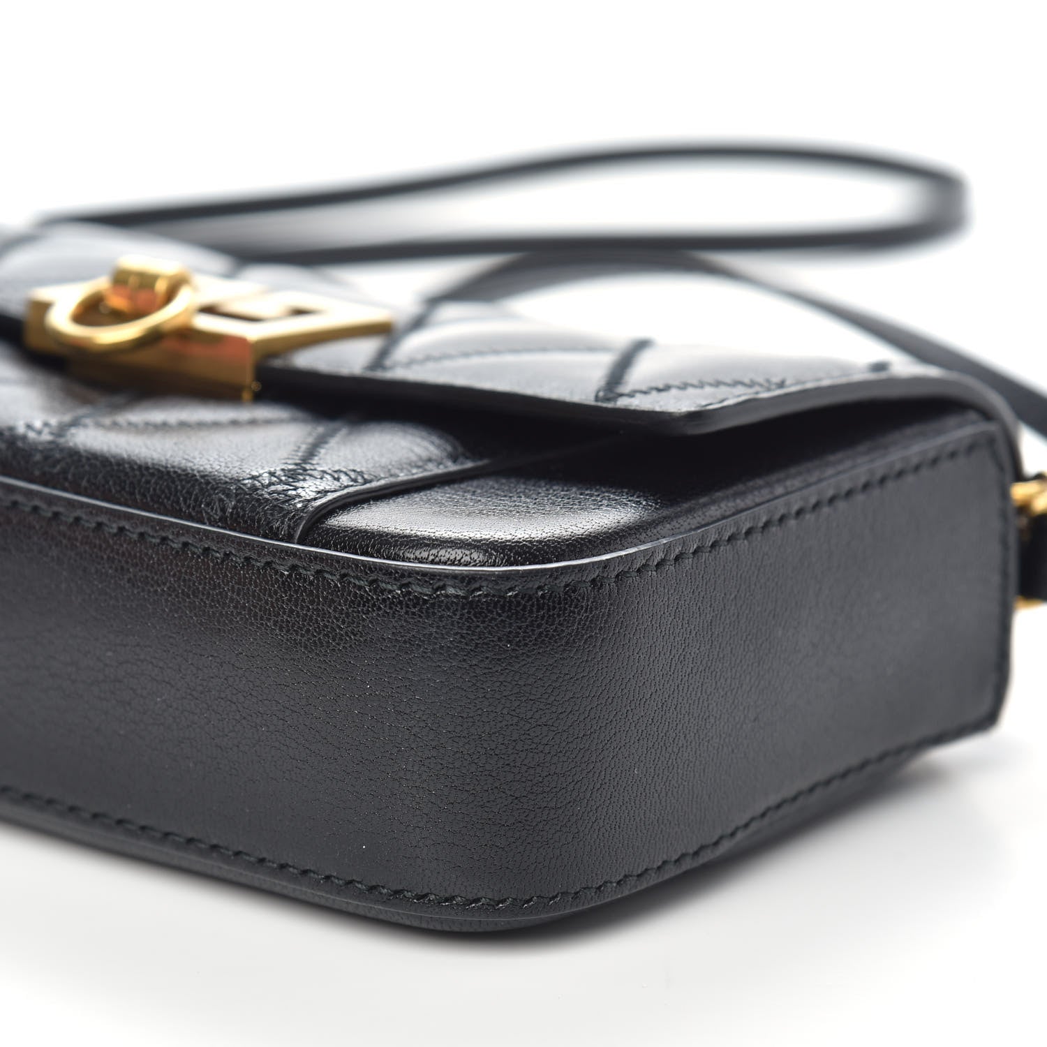Givenchy Goatskin Quilted GV3 Mini Pocket Convertible Bag Black 8 of 9