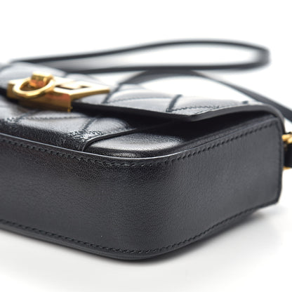 Givenchy Goatskin Quilted GV3 Mini Pocket Convertible Bag Black 8 of 9