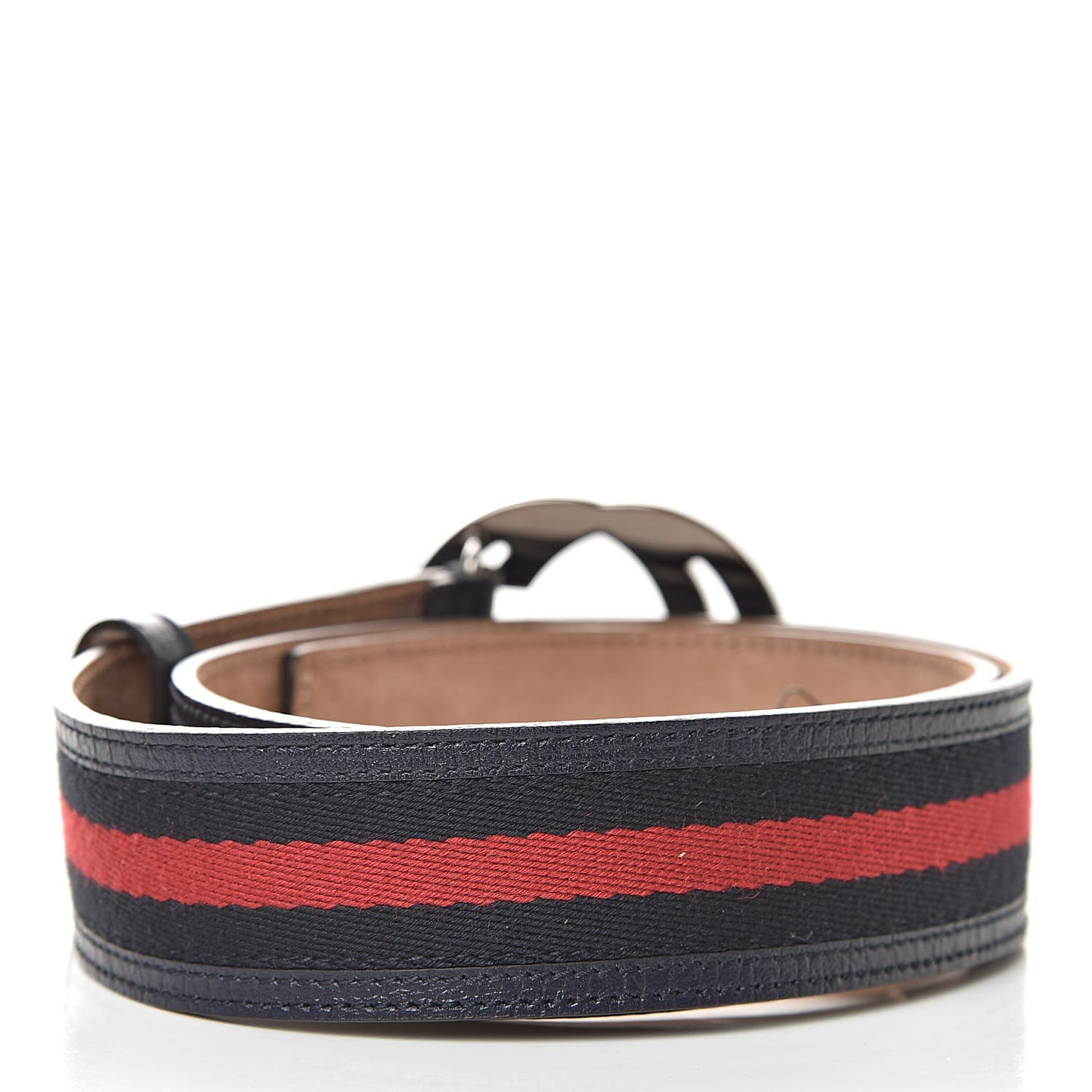 Calfskin Web Interlocking G Belt 75 30 Navy