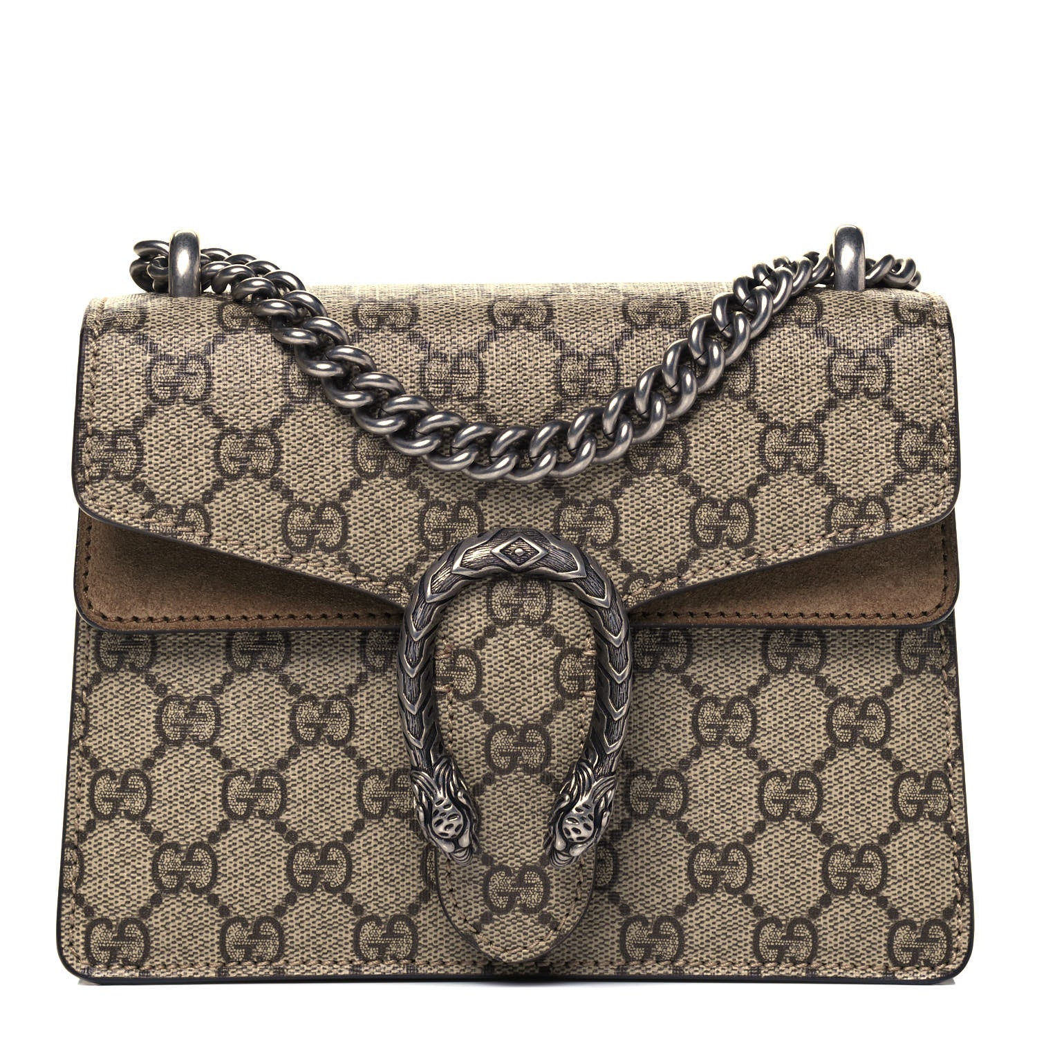 Gucci GG Supreme Monogram Mini Dionysus Shoulder Bag Taupe 1 of 10