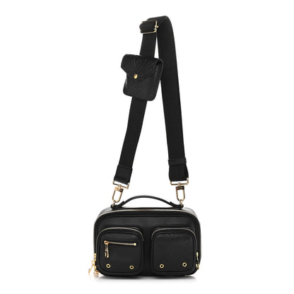 Louis Vuitton Calfskin Monogram Embossed Utility Crossbody Black 1 of 9