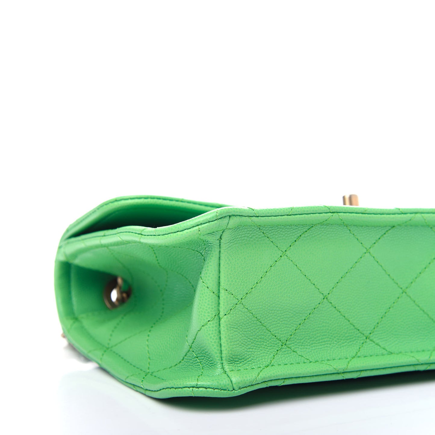 Caviar Quilted Medium Sweet Classic Flap Green