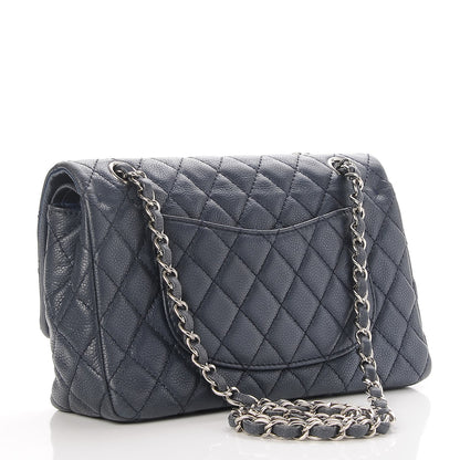 Chanel Caviar Quilted Medium Double Flap Navy 4 of 8