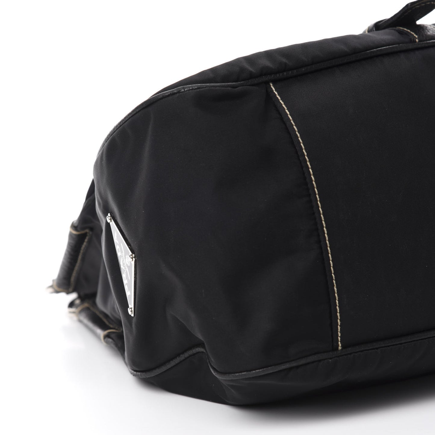 Tessuto Nylon Vitello Daino Hobo Black