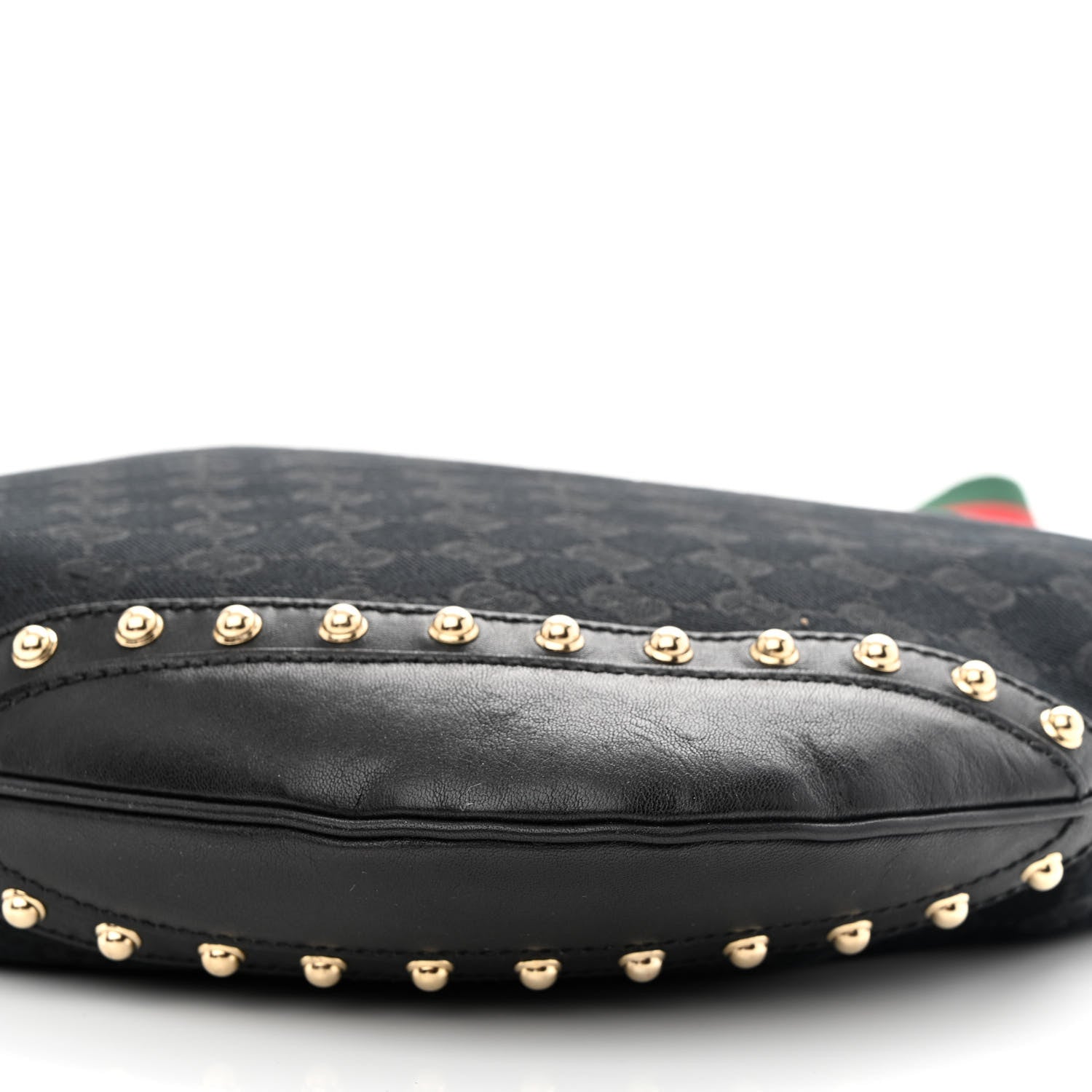 Gucci Monogram Pelham Studded Shoulder Bag Black 10 of 10