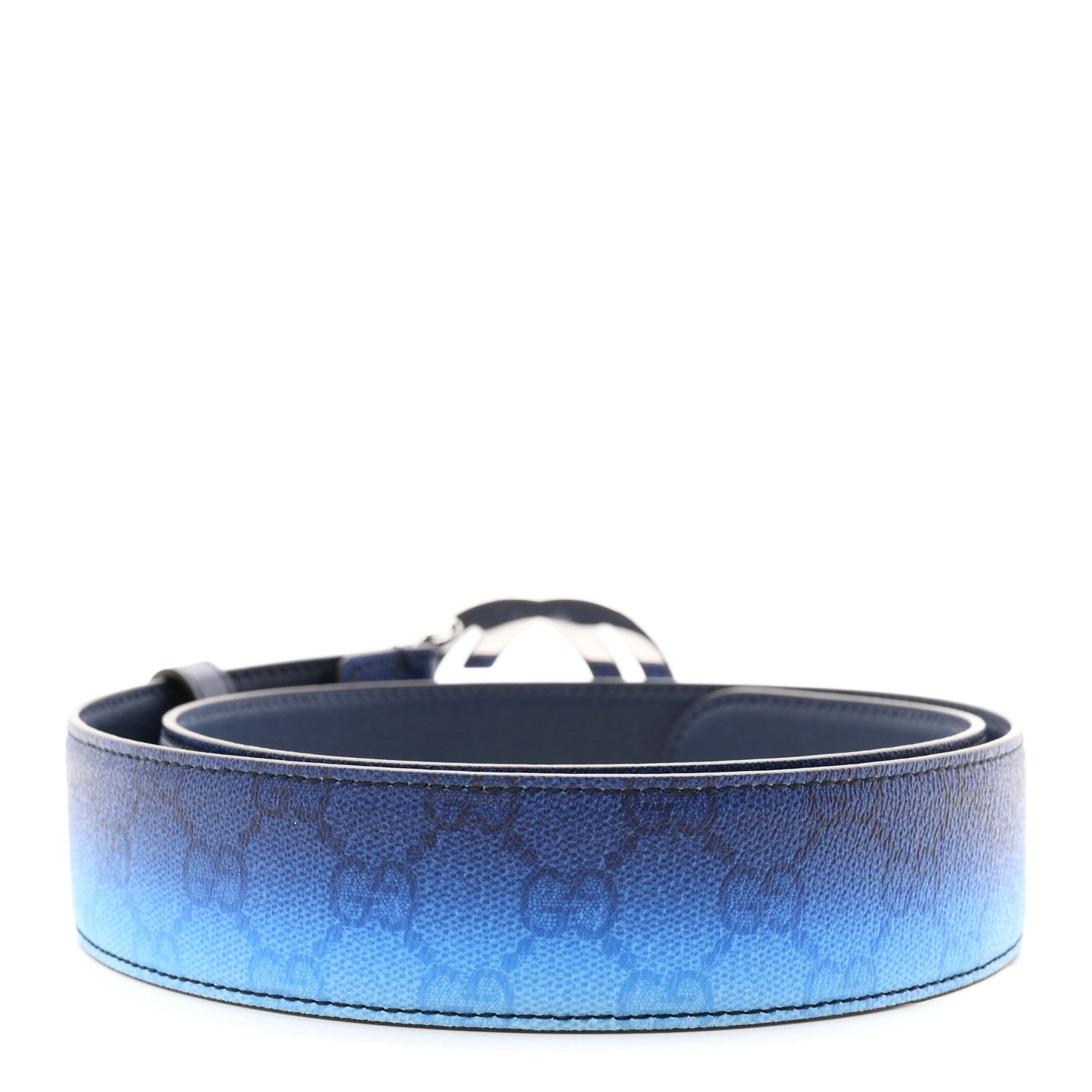 Gucci Interlocking Gradient GG Chroma 40mm Belt 85 34 Blue Agata 2 of 5
